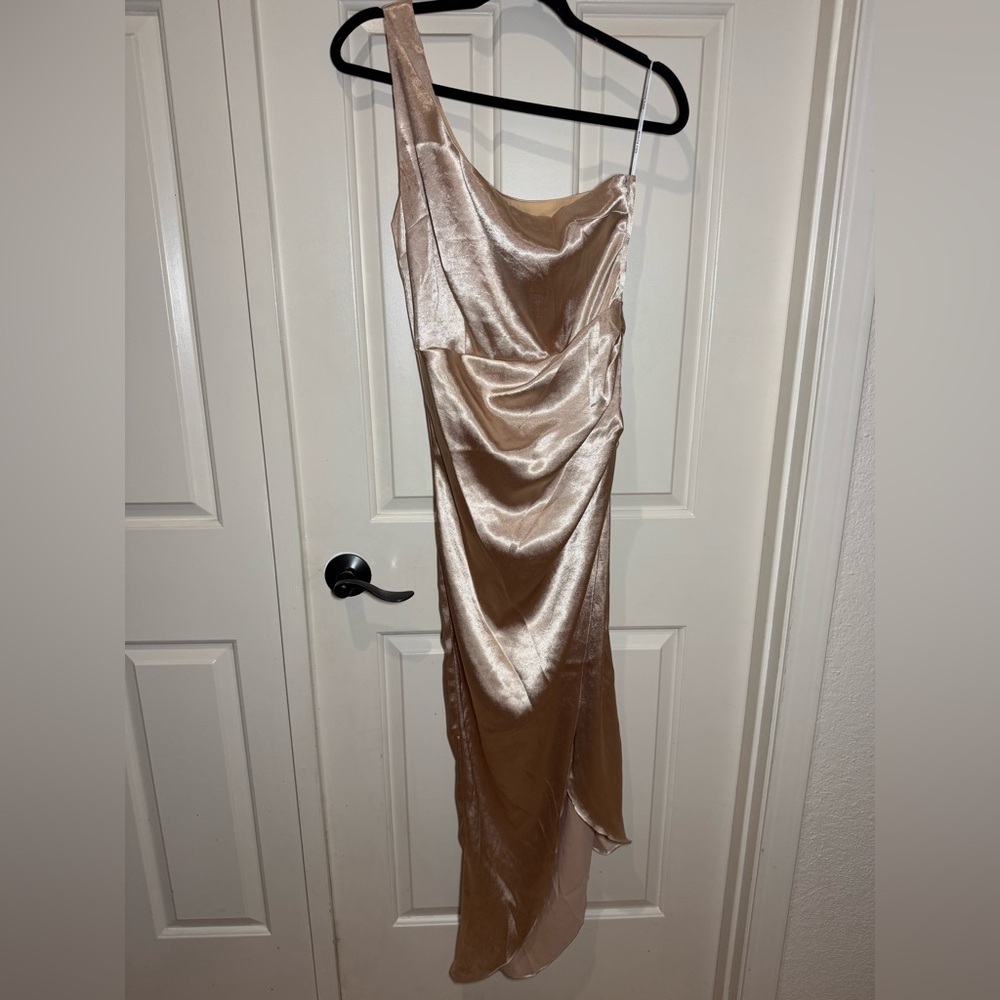White Fox Willow Wrap Champagne Maxi Dress